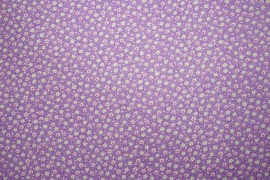Bawełna - kwiatki na fioletowym tle