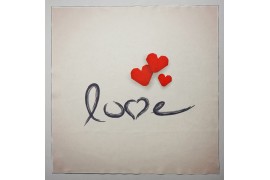 Panel poduszkowy - napis Love na jasnym tle