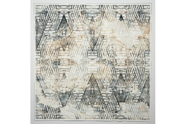 Panel poduszkowy - wzór geometryczny, brązowo-szary