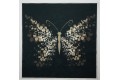 Panel poduszkowy - beżowy motyl, czarne tło