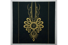 Panel poduszkowy - złota parzenica, czarne tło