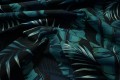 Tkanina ogrodowa wodoodporna - zielono-niebieskie liście