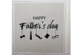 Panel poduszkowy - czarny napis Happy father's day na białym tle