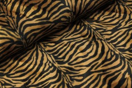 Welur dekoracyjny – brązowa zebra mała