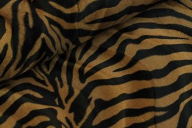 Welur dekoracyjny – brązowa zebra duża