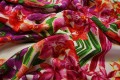 Tkanina wiskozowa - tropikalne kwiaty