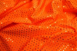 Lycra z cekinami - kolor pomarańczowy