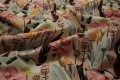 Tkanina ogrodowa wodoodporna – pastelowe kwiaty na kremowym tle