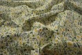 Tkanina sukienkowa - oliwkowo-żółta łąka