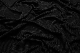 Tkanina sukienkowa - czarny prążek