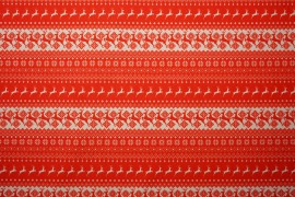 Tkanina świąteczna - czerwone renifery