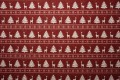 Tkanina świąteczna - bordowe choinki