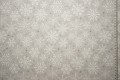 Tkanina świąteczna - białe śnieżynki na szarym tle