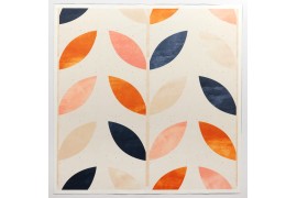 Panel poduszkowy - łososiowe pastelowe listki 1