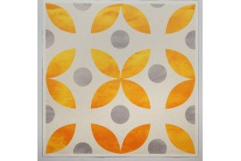 Panel poduszkowy - żółte pastelowe listki 1