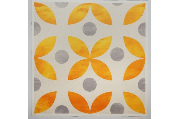 Panel poduszkowy - żółte pastelowe listki 1