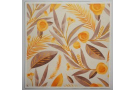 Panel poduszkowy - żółte pastelowe kwiatki 2