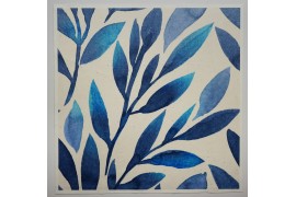 Panel poduszkowy - niebieskie liście 1
