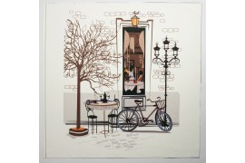 Panel poduszkowy - brązowy rower