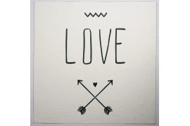 Panel poduszkowy - napis Love na białym tle