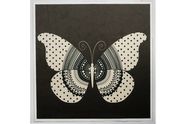Panel poduszkowy - motyl na brązowym tle