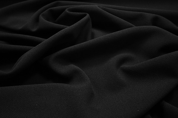 Tkanina sukienkowa z lycrą - czarna