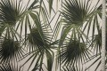 Tkanina ogrodowa wodoodporna – liście palmy na beżu