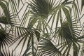 Tkanina ogrodowa wodoodporna – liście palmy na beżu