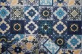 Tkanina ogrodowa wodoodporna – niebieskie, marokańskie kafelki