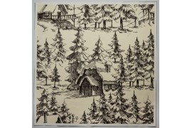 Panel poduszkowy - świąteczny szkic na beżowym tle