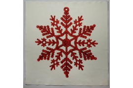 Panel poduszkowy - czerwona śnieżynka