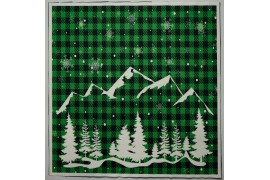 Panel poduszkowy - góry na zielonej kratce