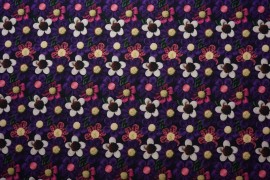 Tkanina ogrodowa - fioletowe kwiatki