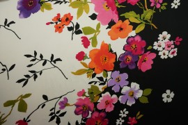 Sztuczny jedwab - kolorowe kwiaty
