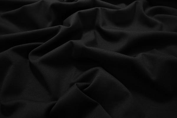 Dzianina bawełniana z elastanem - kolor czarny