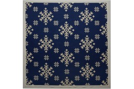 Panel poduszkowy - pikselowe śnieżynki na granatowym tle