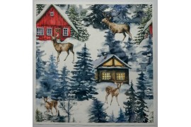 Panel poduszkowy - świąteczne chatki