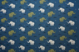 Bawełna perkal - kolorowe słonie