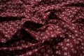 Tkanina sukienkowa - różyczki na bordowym tle