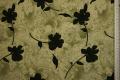 Tkanina sukienkowa - ciemnozielone kwiaty