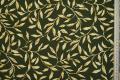 Tkanina sukienkowa - liście na zielonym tle