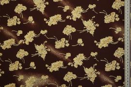 Tkanina sukienkowa - kremowe kwiaty