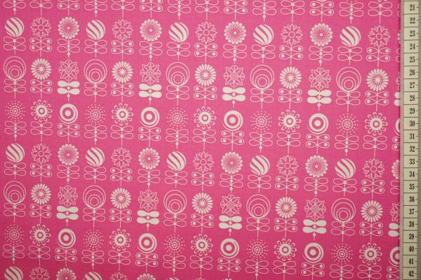 Bawełna drukowana w kolorze różowym w kwiatki