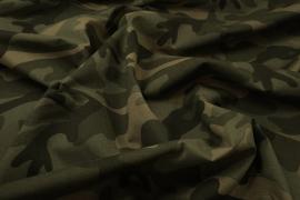 Tkanina bawełniana - kamuflaż zielono-beżowy