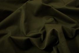 Tkanina bawełniana z dodatkiem lycry w kolorze oliwkowym