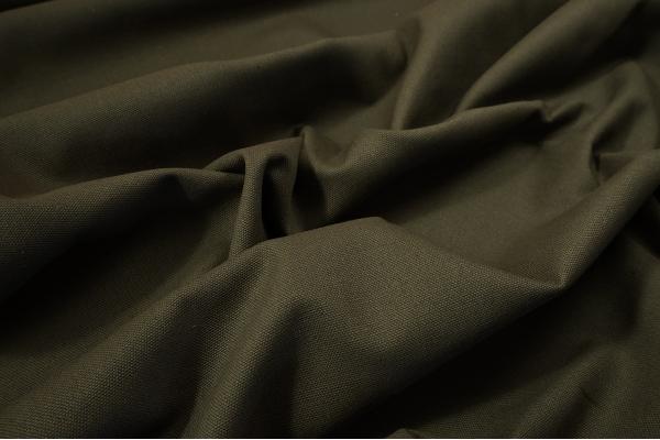Bawełna panama w ciemnym kolorze khaki