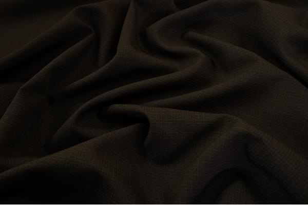 Tkanina sukienkowa w kolorze ciemnobrązowym w kratę