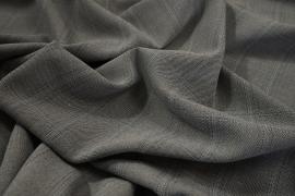 Tkanina bawełniana z domieszką wiskozy i lycry w szaro-niebieską kratkę
