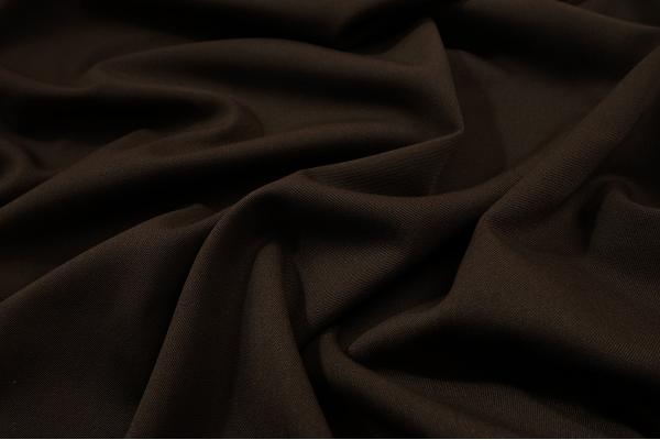 Tkanina sukienkowa z domieszką lycry i wiskozy w kolorze ciemnobrązowym