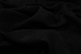 Tkanina sukienkowa z dodatkiem wiskozy w kolorze czarnym z widocznym wzorem